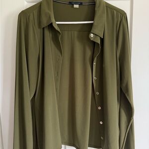 Olive Green Button-Down Blouse - Tommy Hilfiger
